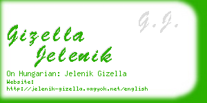 gizella jelenik business card